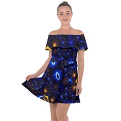 Fun Photo Amazing Art Kaleidoscope Mosaic Off Shoulder Velour Dress by Wegoenart