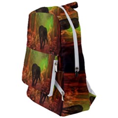 The Lonely Wolf In The Night Travelers  Backpack by FantasyWorld7