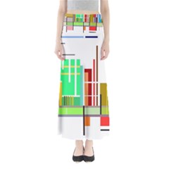 Business Finance Statistics Graphic Full Length Maxi Skirt by Simbadda