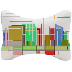 Business Finance Statistics Graphic Seat Head Rest Cushion by Simbadda