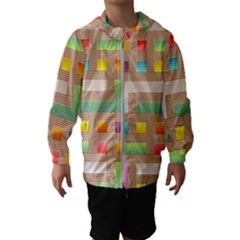 Abstract Background Colorful Kids  Hooded Windbreaker by Simbadda