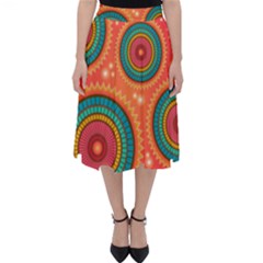 Background Texture Mosaic Classic Midi Skirt by Simbadda