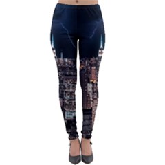 Architecture Buildings City Lightweight Velour Leggings by Simbadda