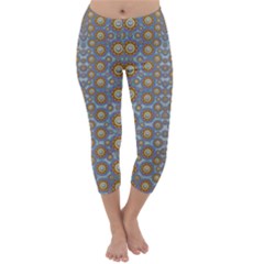 Florals Striving To Be In The Hole World As Free Capri Winter Leggings  by pepitasart