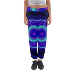 Digital Art Background Pink Blue Women s Jogger Sweatpants by Sudhe