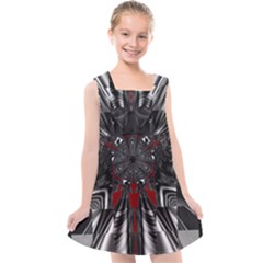 Abstract Artwork Art Fractal Kids  Cross Back Dress by Sudhe