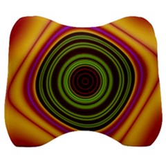 Digital Art Background Yellow Red Velour Head Support Cushion by Sudhe