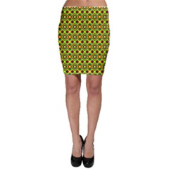 Background Pattern Geometrical Bodycon Skirt by Sudhe