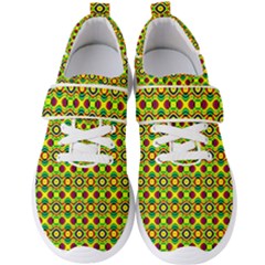 Background Pattern Geometrical Men s Velcro Strap Shoes by Sudhe