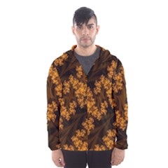 Abstract Fractal Pattern Artwork Flora Men s Hooded Windbreaker by Sudhe