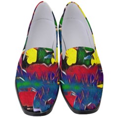 Colorful Shapes Abstract Painting                    Women s Classic Loafer Heels by LalyLauraFLM