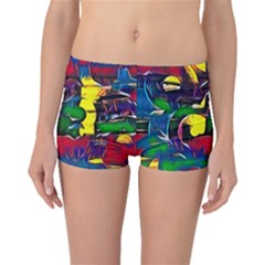 Colorful Shapes Abstract Painting                      Boyleg Bikini Bottoms by LalyLauraFLM