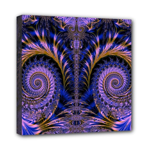 Abstract Fractal Pattern Artwork Mini Canvas 8  X 8  (stretched) by Sudhe