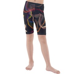 Abstract Smoke                    Kids  Mid Length Swim Shorts by LalyLauraFLM