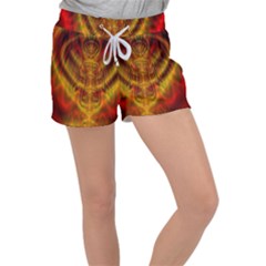 Abstract Art Artwork Fractal Design Women s Velour Lounge Shorts by Pakrebo