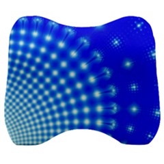 Digital Arts Fractals Futuristic Blue Velour Head Support Cushion by Pakrebo