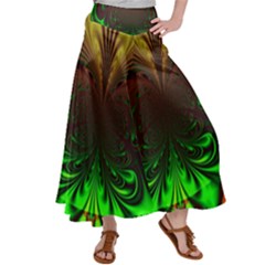 Digital Arts Fractals Futuristic Art Satin Palazzo Pants by Pakrebo