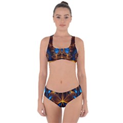 Abstract Art Fractal Artwork Criss Cross Bikini Set by Pakrebo