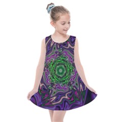 Digital Art Artwork Fractal Pattern Kids  Summer Dress by Pakrebo