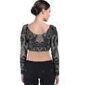 Digital Art Fractal Artwork Velvet Long Sleeve Crop Top View2