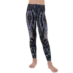 Digital Art Fractal Artwork Kids  Lightweight Velour Leggings by Pakrebo