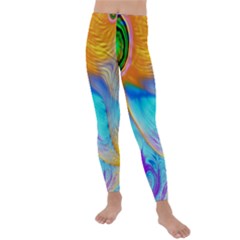 Artwork Digital Art Fractal Colors Kids  Lightweight Velour Leggings by Pakrebo