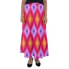 Texture Surface Orange Pink Flared Maxi Skirt by Mariart