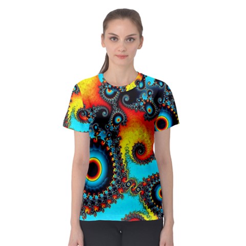 Artwork Fractal Digital Art Women s Sport Mesh Tee by Pakrebo