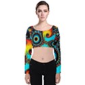 Artwork Fractal Digital Art Velvet Long Sleeve Crop Top View1