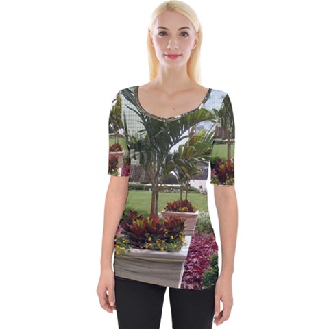 Columbus Commons In Late May  Wide Neckline Tee by Riverwoman