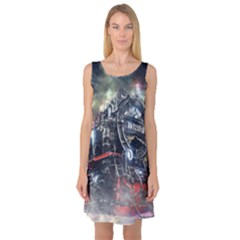 Steam Locomotive Br 99 Historically Sleeveless Satin Nightdress by Wegoenart