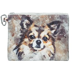 Chihuahua Dog Cute Pets Small Canvas Cosmetic Bag (xxl) by Wegoenart