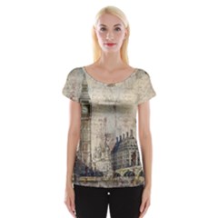 London Westminster Bridge Building Cap Sleeve Top by Wegoenart