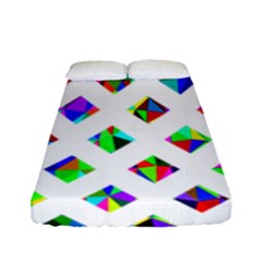 Rainbow Lattice Fitted Sheet (full/ Double Size) by Mariart