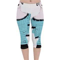 Elissa Velvet Capri Leggings  by snowwhitegirl