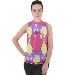 Seamless Repeating Tiling Tileable Mock Neck Chiffon Sleeveless Top by Wegoenart