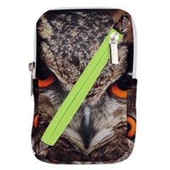 Owl Bird Eyes Eagle Owl Birds Belt Pouch Bag (small) by Wegoenart