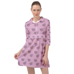 Zodiac Bat Pink Mini Skater Shirt Dress by snowwhitegirl