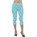 English Breakfast Aqua Lightweight Velour Capri Leggings  View1