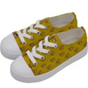 Zodiac Bat Pink Yellow Kids  Low Top Canvas Sneakers View2