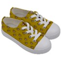 Zodiac Bat Pink Yellow Kids  Low Top Canvas Sneakers View3