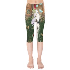 Vintage Llorona Collage Kids  Capri Leggings  by snowwhitegirl