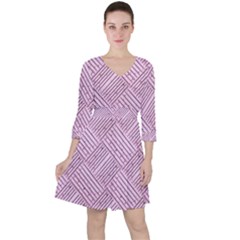 Wood Texture Diagonal Weave Pastel Ruffle Dress by Mariart