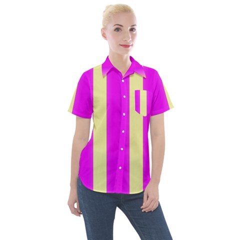 Colors And More Wonderful Colors Women s Short Sleeve Pocket Shirt by pepitasart