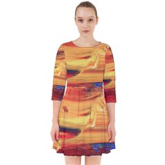 Rainbow Waves Smock Dress by WILLBIRDWELL