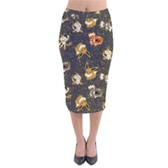 Normal Type  Velvet Midi Pencil Skirt by Mezalola