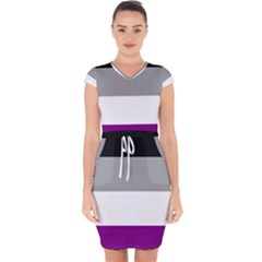 Asexual Pride Flag Lgbtq Capsleeve Drawstring Dress  by lgbtnation