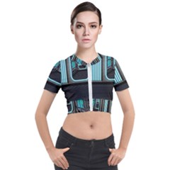 Explore Outer Space Sci Fi Fantasy Short Sleeve Cropped Jacket by Pakrebo