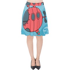 Dive Scuba Ocean Sea Water Fish Velvet High Waist Skirt by Pakrebo