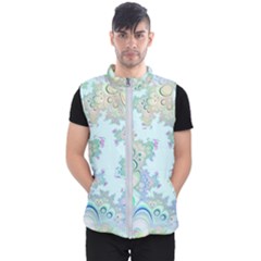 Pattern Background Floral Fractal Men s Puffer Vest by Pakrebo